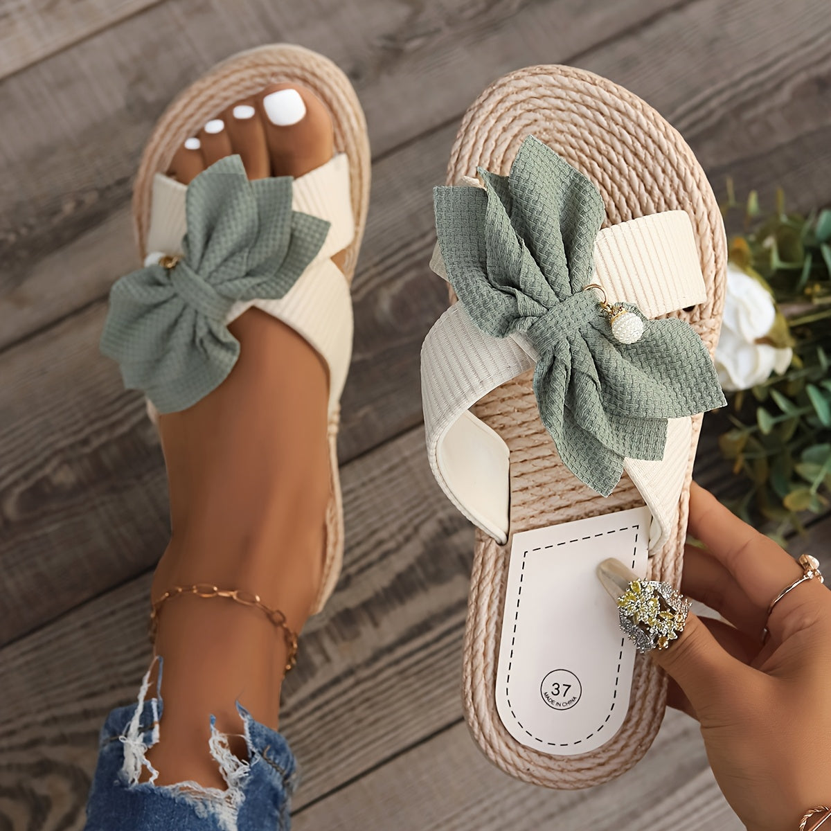 LinChic™ – Sandales Femme Plates Confortables & Élégantes pour l’Été