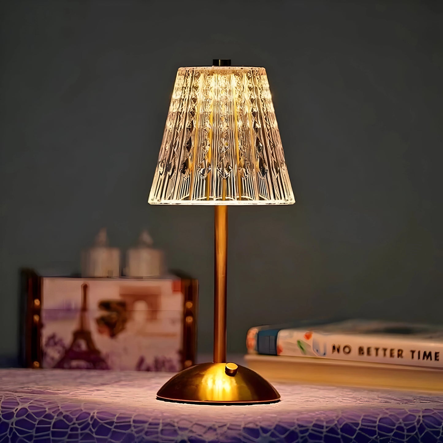 LioraGlow™ – Lampe de Table Sans Fil Rechargeable Design Élégant