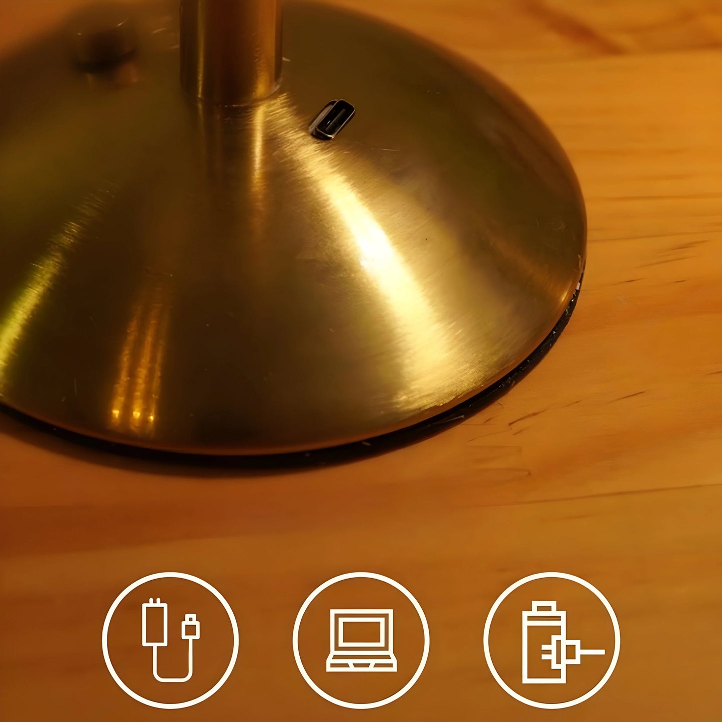 LioraGlow™ – Lampe de Table Sans Fil Rechargeable Design Élégant