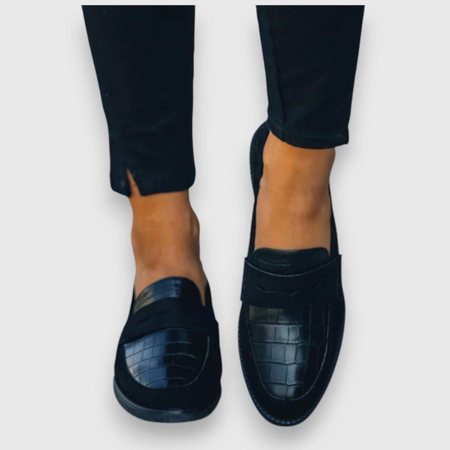 Mocassins Femme Cuir Texturé Confort Quotidien