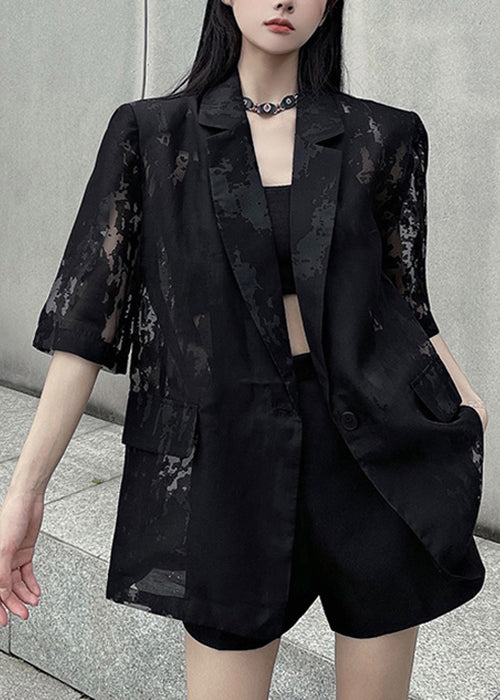 Léger Manteau d'été en coton avec poches et fermeture - EasyApparels