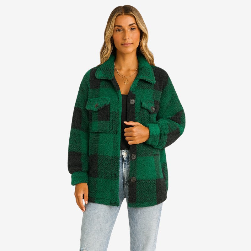 Manteau Femme Chic à Poches avec Fermeture Éclair