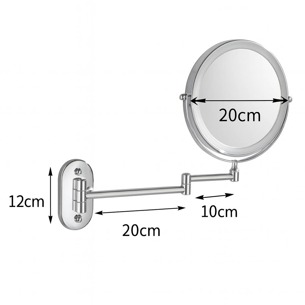 LumiReflex™ – Miroir Grossissant LED Rechargeable Salle de Bain & Maquillage