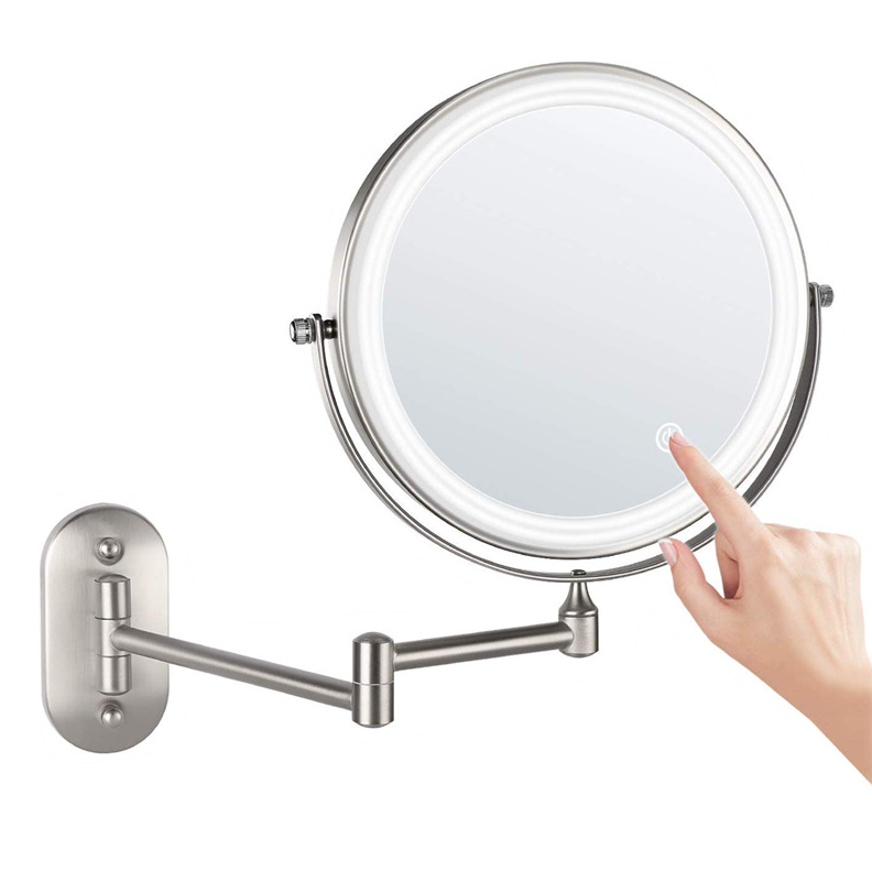 Miroir LED Grossissant Rechargeable pour Maquillage