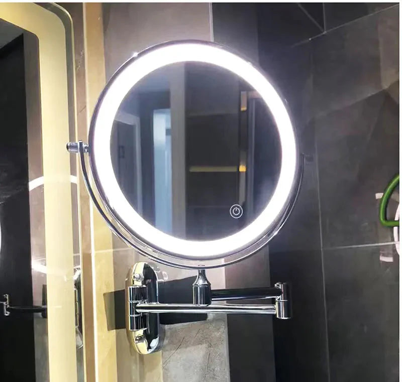 LumiReflex™ – Miroir Grossissant LED Rechargeable Salle de Bain & Maquillage