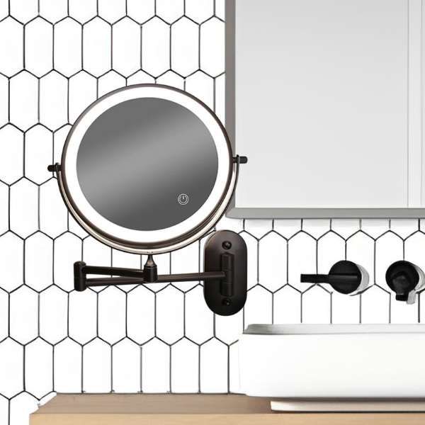 LumiReflex™ – Miroir Grossissant LED Rechargeable Salle de Bain & Maquillage