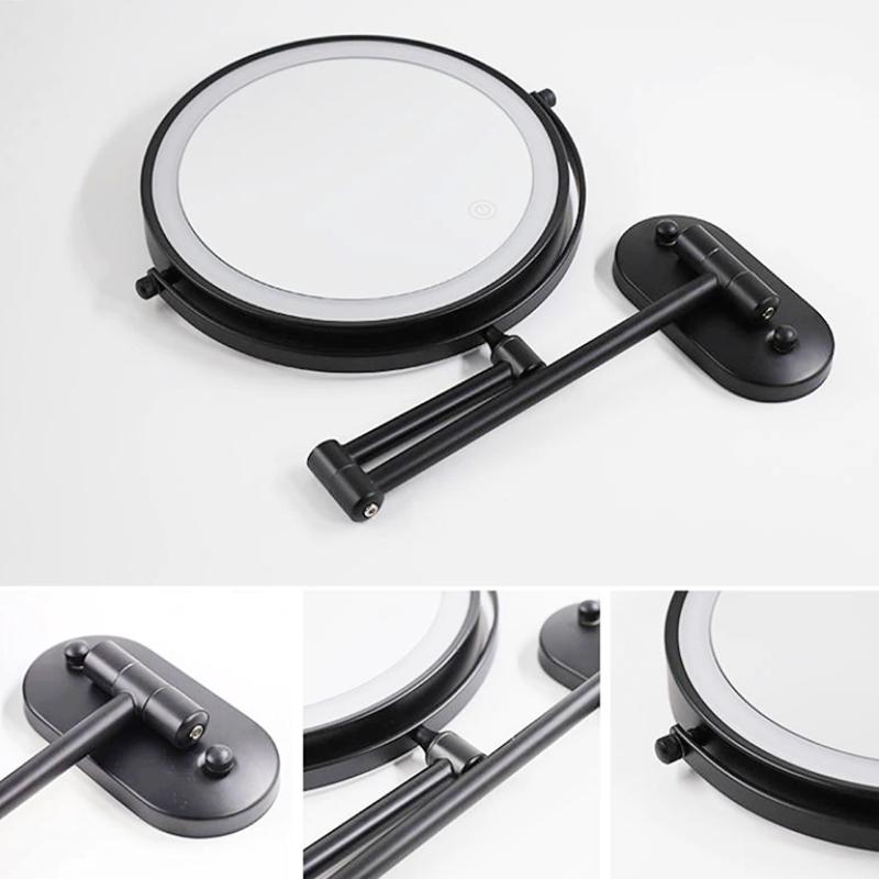 LumiReflex™ – Miroir Grossissant LED Rechargeable Salle de Bain & Maquillage