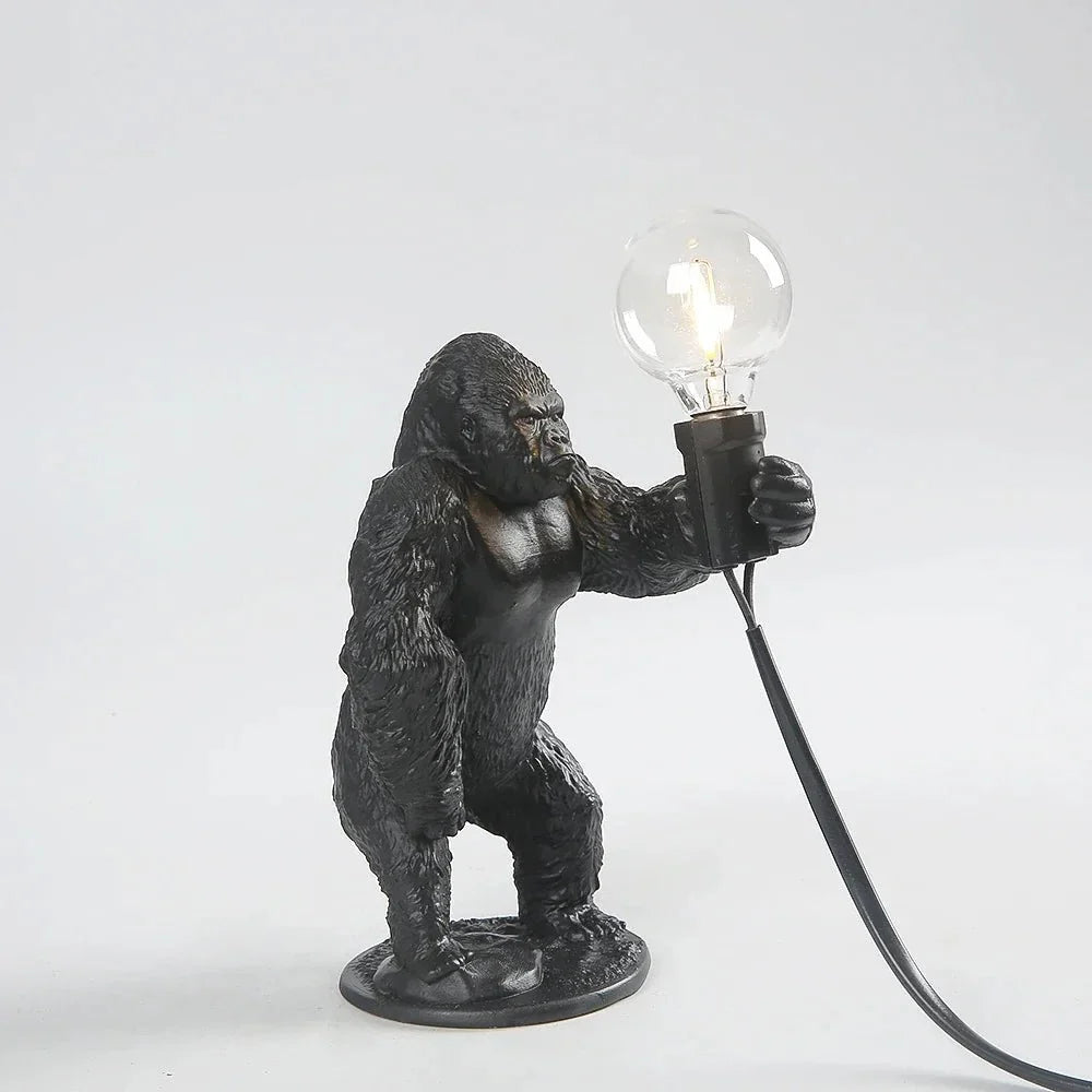 LumoGorilla™ – Lampe de Table en Résine Design Ludique Éclairage LED