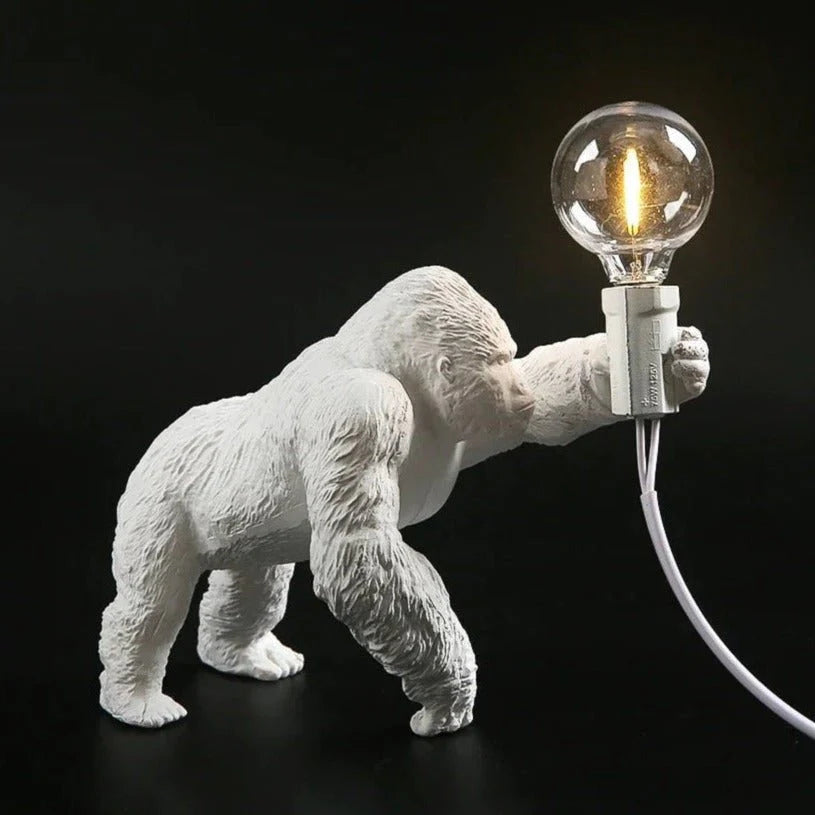 LumoGorilla™ – Lampe de Table en Résine Design Ludique Éclairage LED
