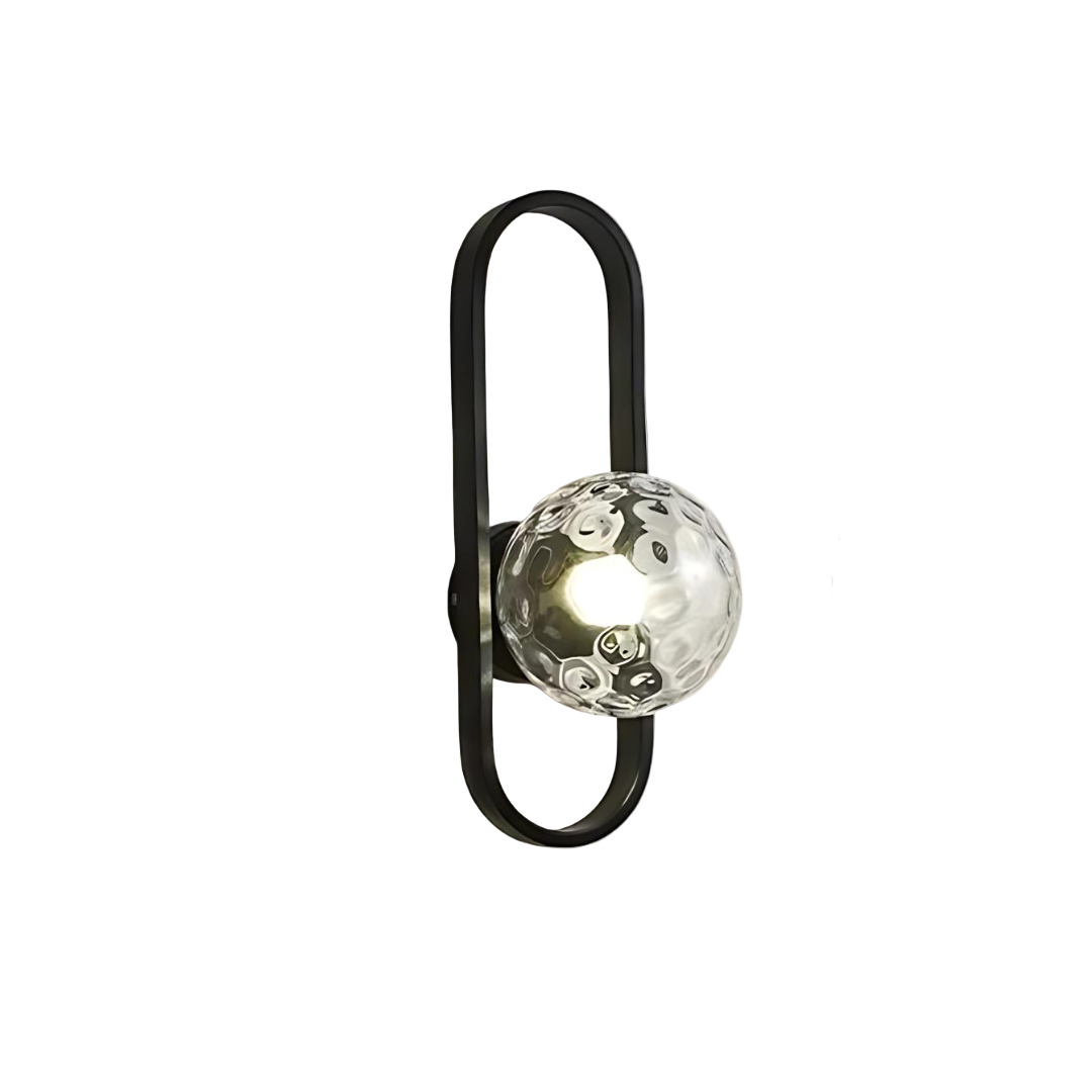 Lumora™ – Applique Murale Design Métal & Verre Dépoli avec Ampoule LED Incluse
