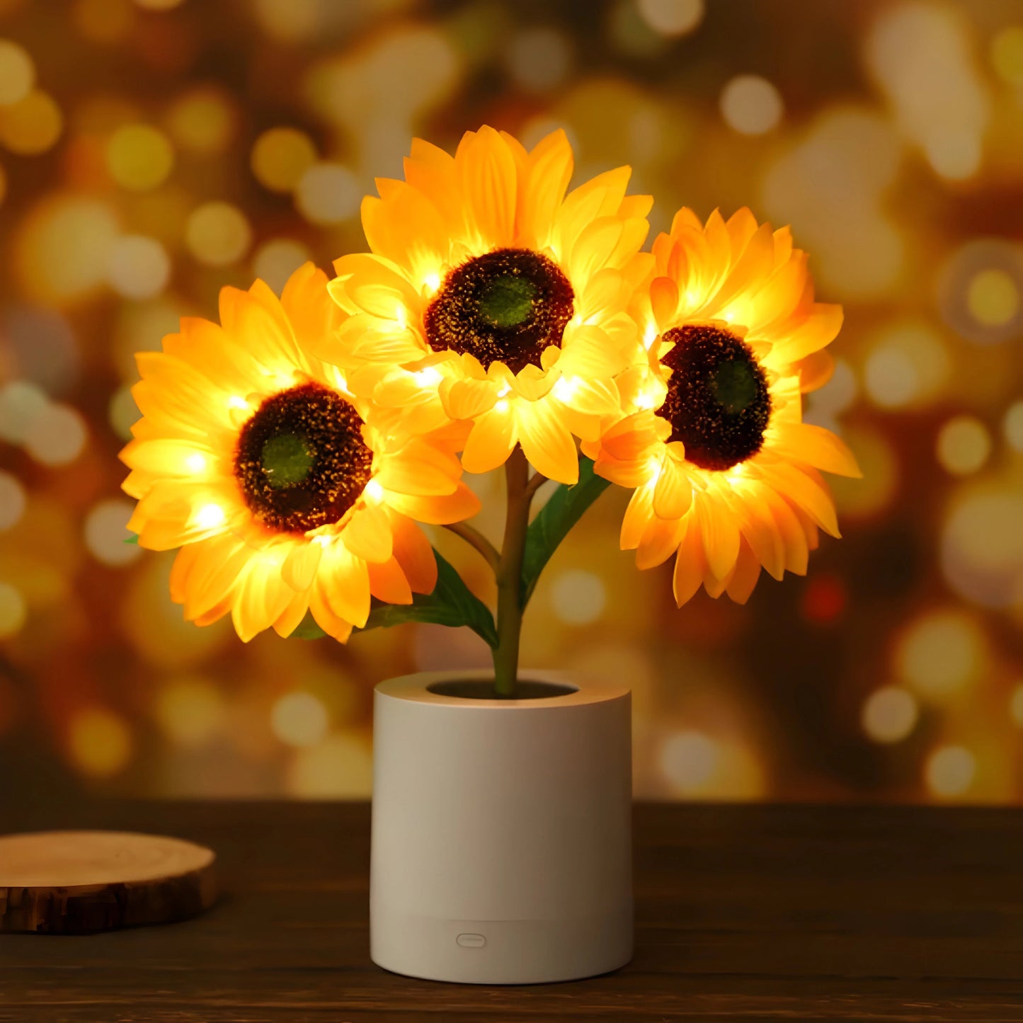 LunaraBloom™ – Applique de Table LED en Forme de Tournesol avec Éclairage Doux