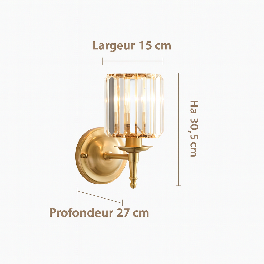 Luxéclat™ – Applique Murale Vintage en Cristal Éblouissant Lumineux