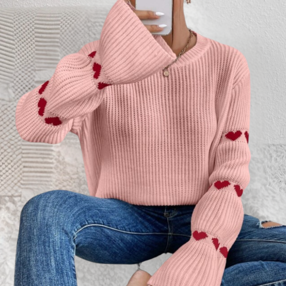 Pull Femme Chaud et Confortable Col Rond Hiver
