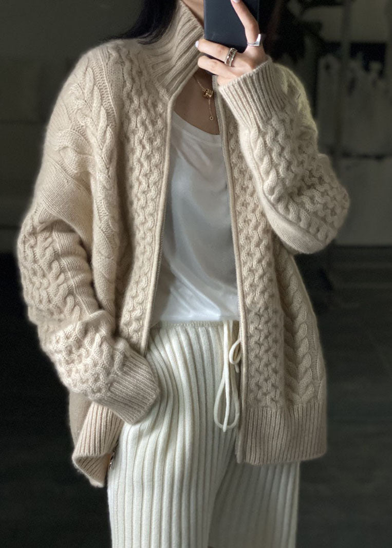 Cardigan Élégant Col Montant Féminin Actuel - luxestyle