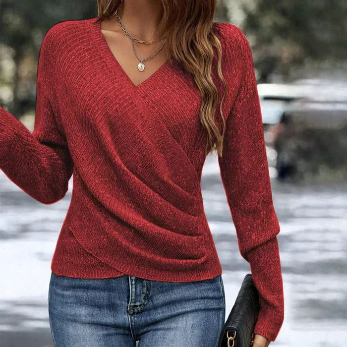 Top Femme Col V Décontracté pour Printemps
