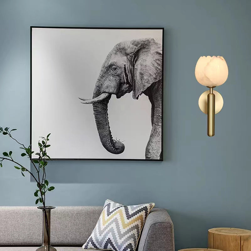 Marbréa™ – Applique Murale Design en Marbre & Cuivre pour Intérieur Élégant