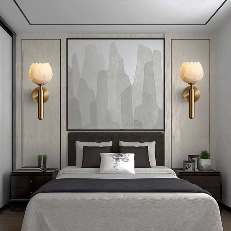 Marbréa™ – Applique Murale Design en Marbre & Cuivre pour Intérieur Élégant