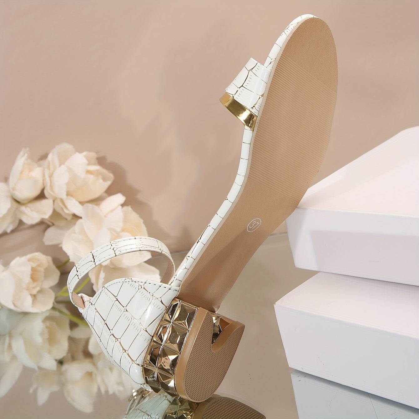 Marchelia™ – Sandales Femme Chic et Confortables à Talon Épais Été