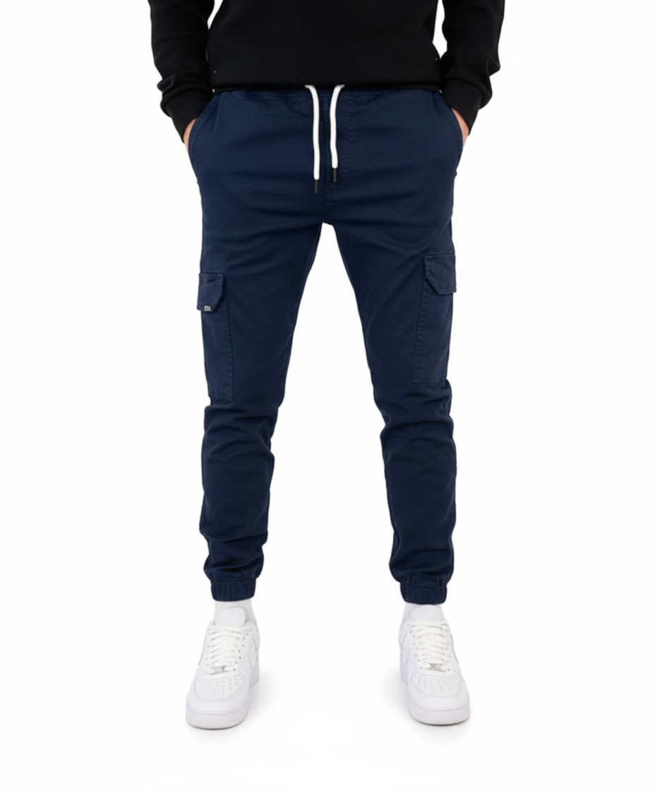 Pantalon Jogger Homme Sport Chic avec Ceinture Élastique et Poches Côtelées