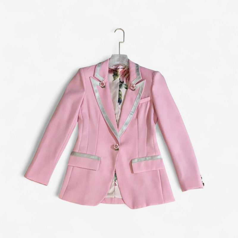 Veste Femme en Fleurs Élégante à Manches Longues - PanierRoyale