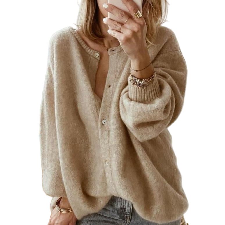 Cardigan Femme Long Manches Élégant - PanierRoyale