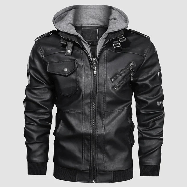 Raoul™ – Blouson Moto Homme en Cuir Élégant et Protecteur Urbain-5