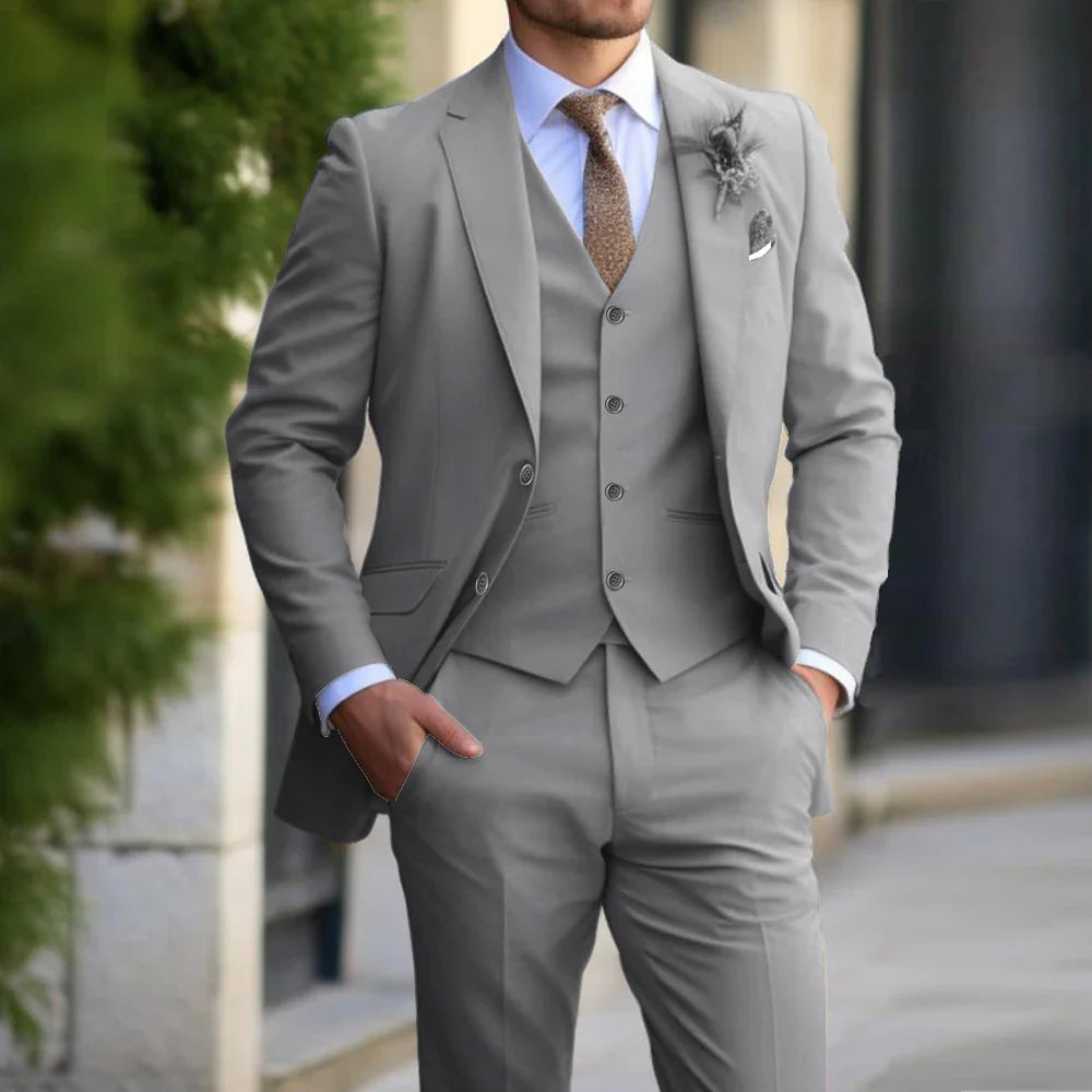 Costume Homme Classique 3 Pièces Noir Slim Fit