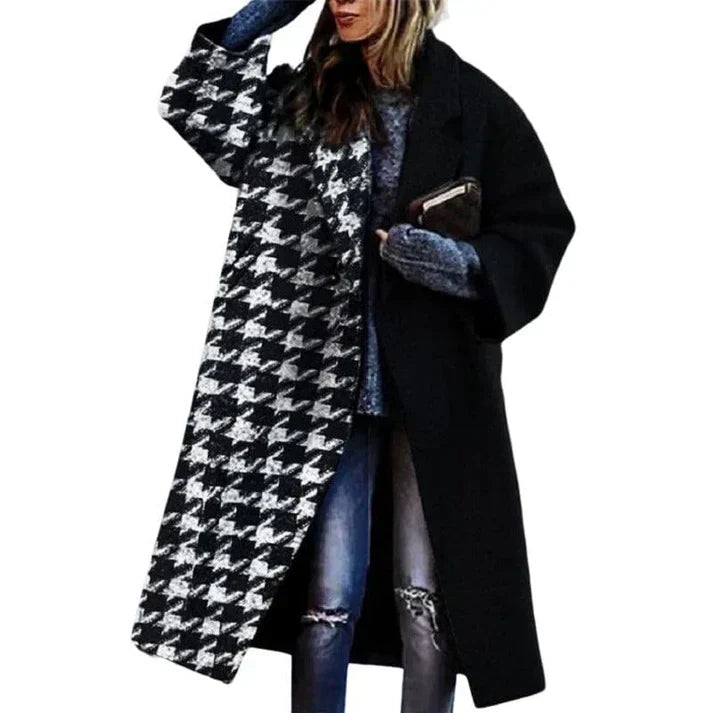 Manteau Femme Long Élégant avec Ceinture et Fermeture Éclair