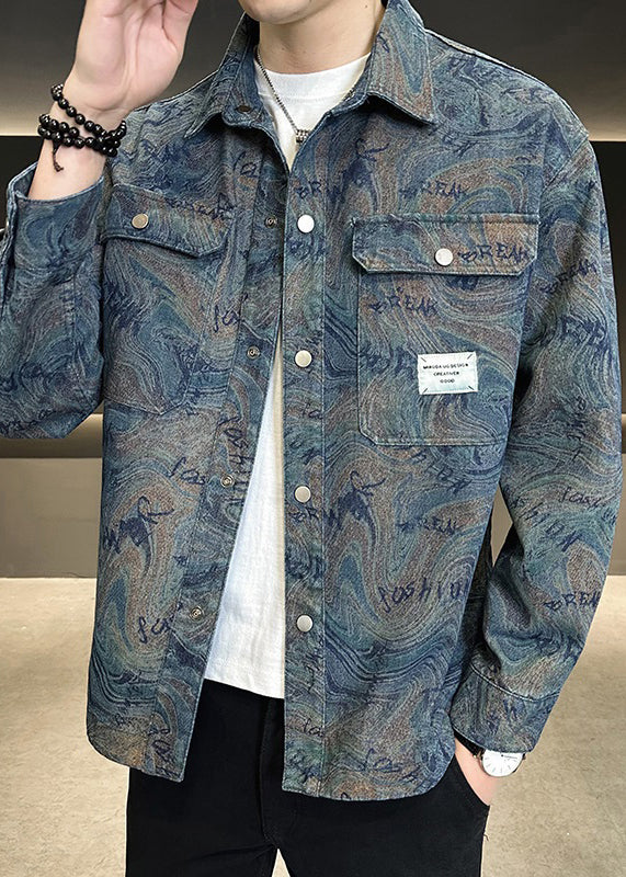 Manteau denim bleu casual homme printemps - EasyApparels