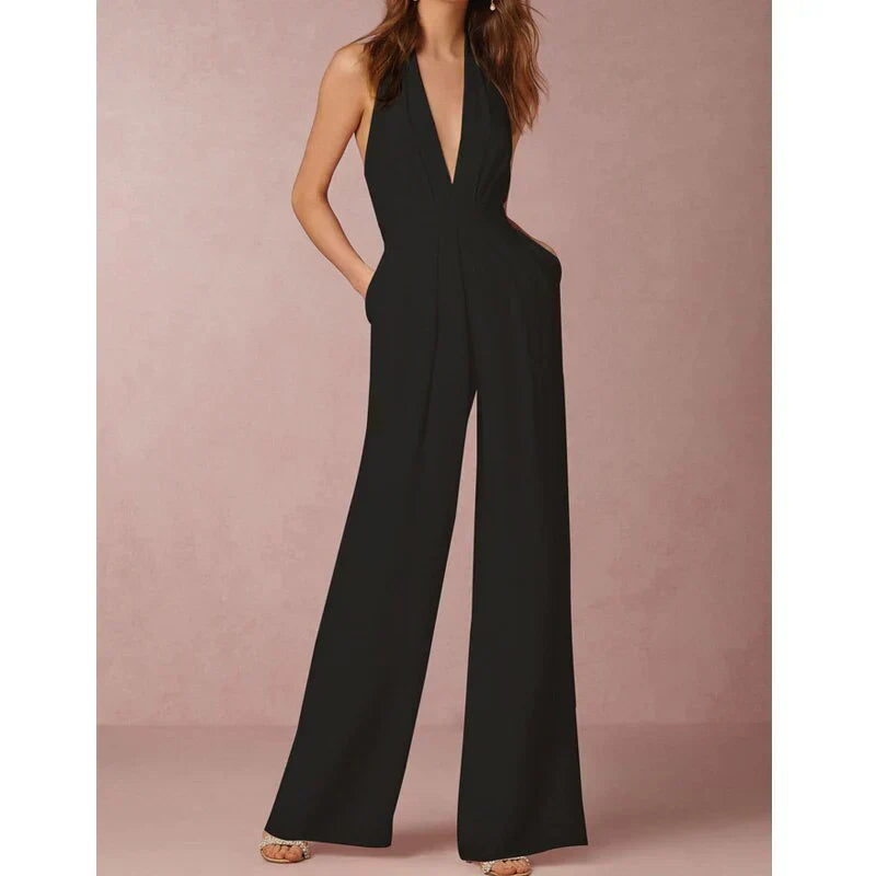 Variant image for VelaVie™ – Combinaison Femme Chic à Jambes Larges Confort Optimal-1