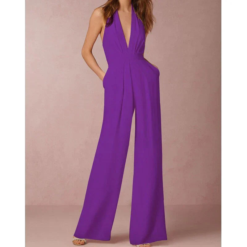 Variant image for VelaVie™ – Combinaison Femme Chic à Jambes Larges Confort Optimal-16