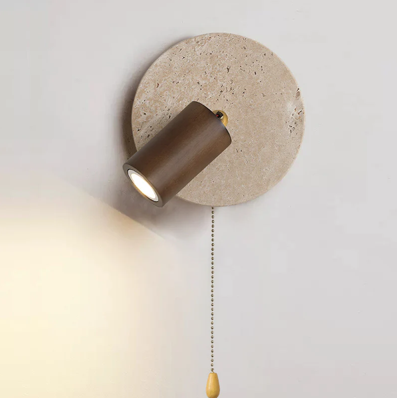 Monovia™ – Applique Murale LED Bois & Métal Marron Beige Design Moderne