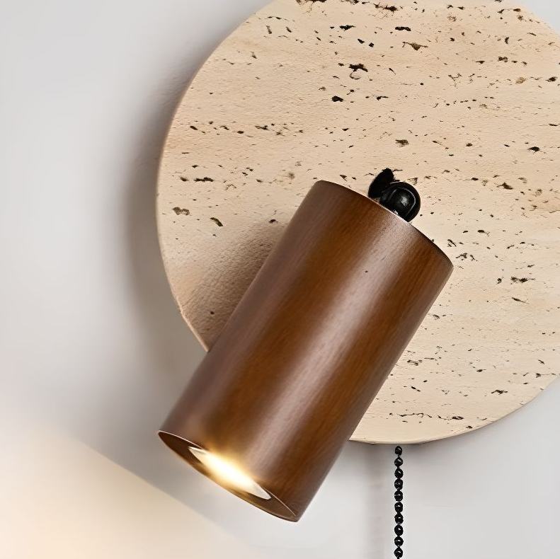 Monovia™ – Applique Murale LED Bois & Métal Marron Beige Design Moderne