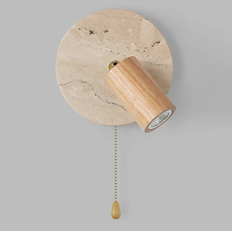 Monovia™ – Applique Murale LED Bois & Métal Marron Beige Design Moderne