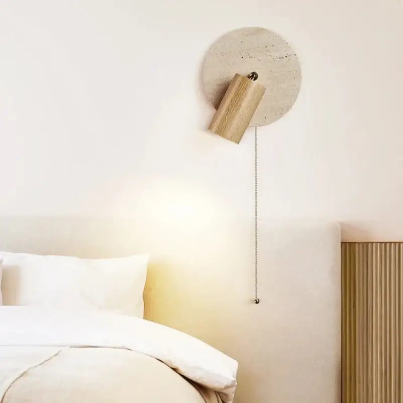 Monovia™ – Applique Murale LED Bois & Métal Marron Beige Design Moderne