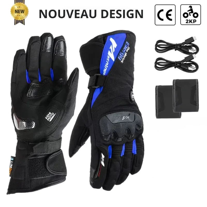Moto™ – Gants de moto chauffant électriques imperméables
