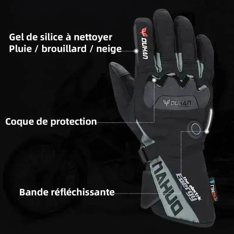 Moto™ – Gants de moto chauffant électriques imperméables