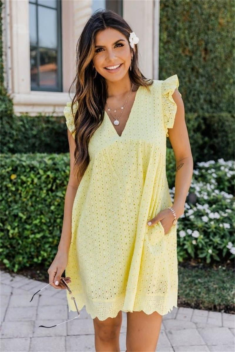 Robe de Plage Été pour Femme sans Manches