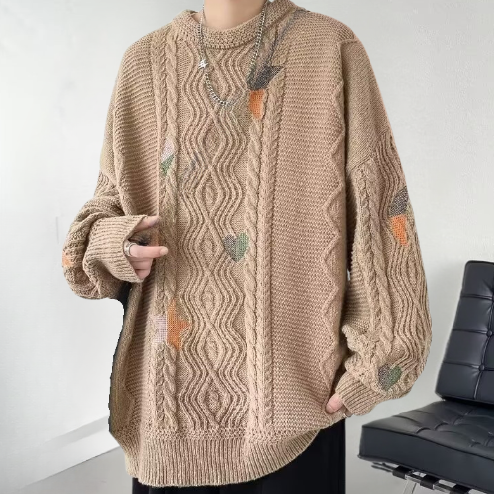 Pull Tricoté Homme Décontracté et Confortable