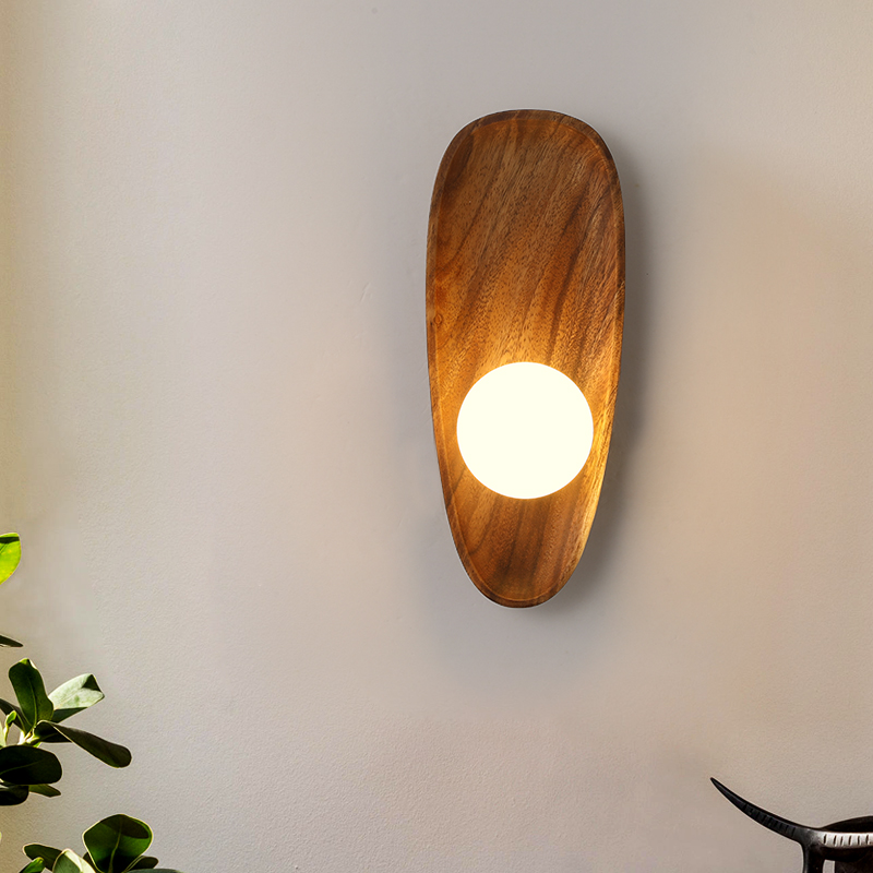 NaturaGlow™ – Applique Murale Bois Naturel LED Élégante & Durable