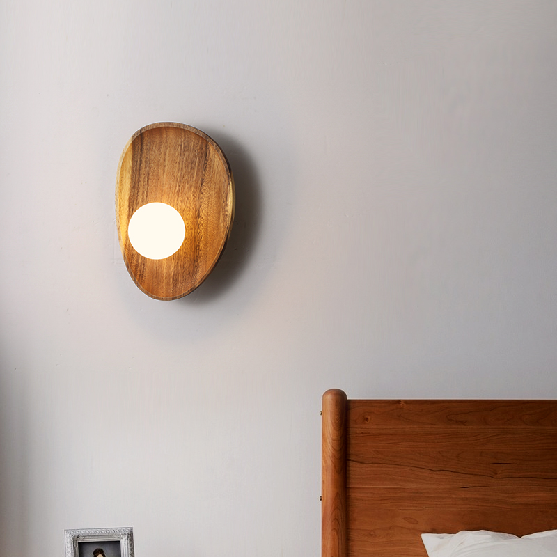 NaturaGlow™ – Applique Murale Bois Naturel LED Élégante & Durable