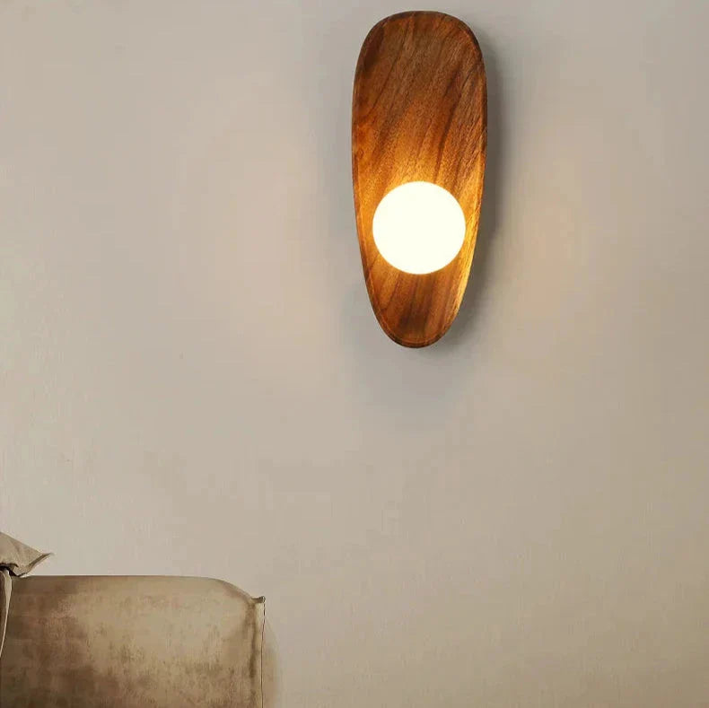 NaturaGlow™ – Applique Murale Bois Naturel LED Élégante & Durable