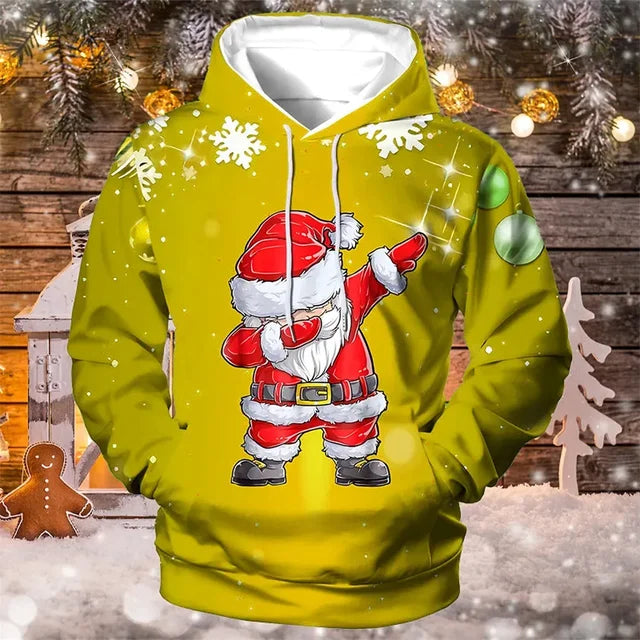 Sweat à capuche hiver homme manches longues