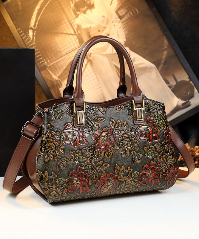 Vintage Chic Brown Leather Handbags for Women - EasyApparels