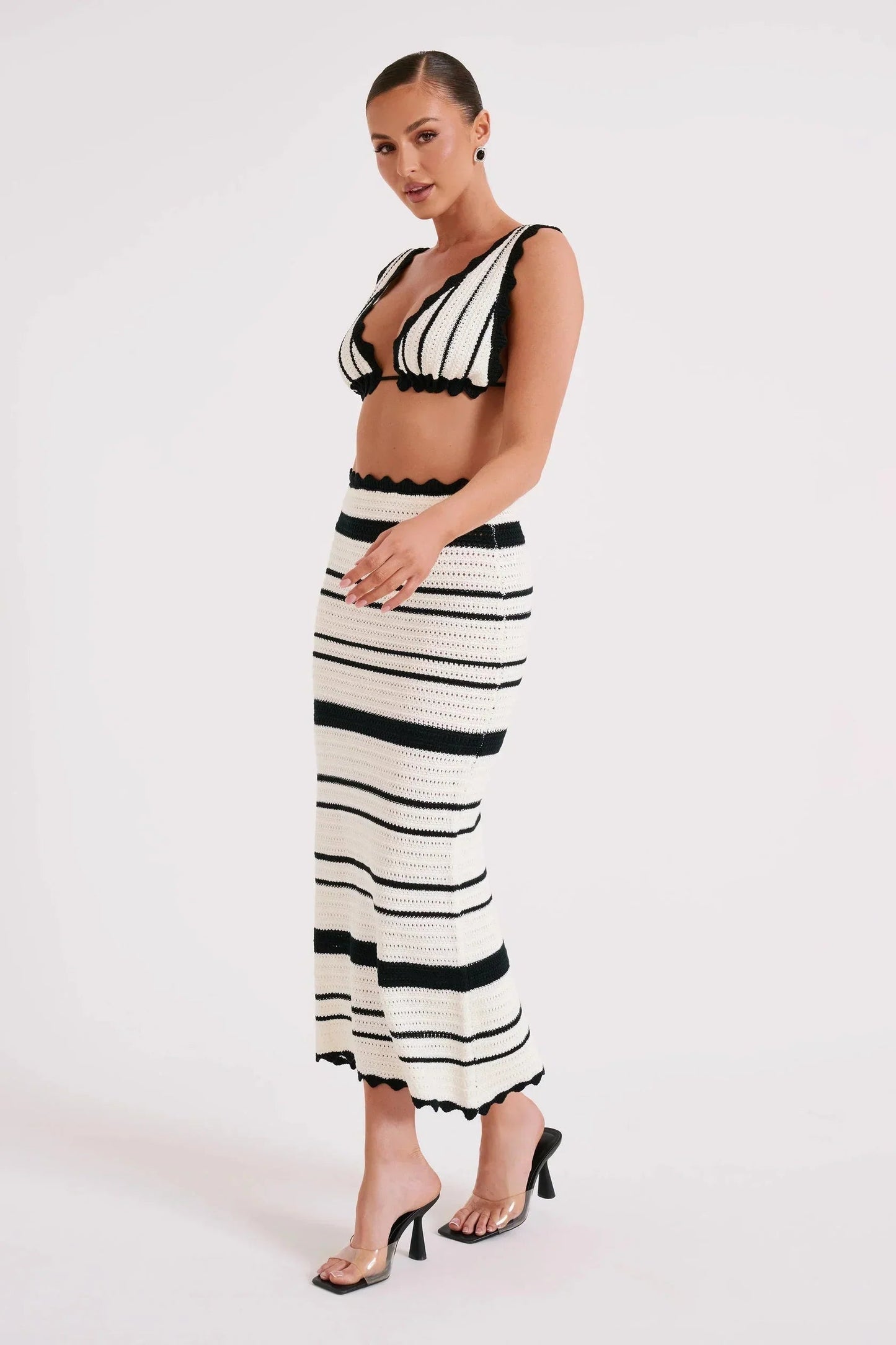 Robe Femme Chic Courte à Jupe Mi-Mollet Élégante