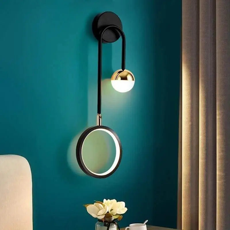 Nolaéa™ – Applique Murale Moderne LED Noire avec Lumière Réglable
