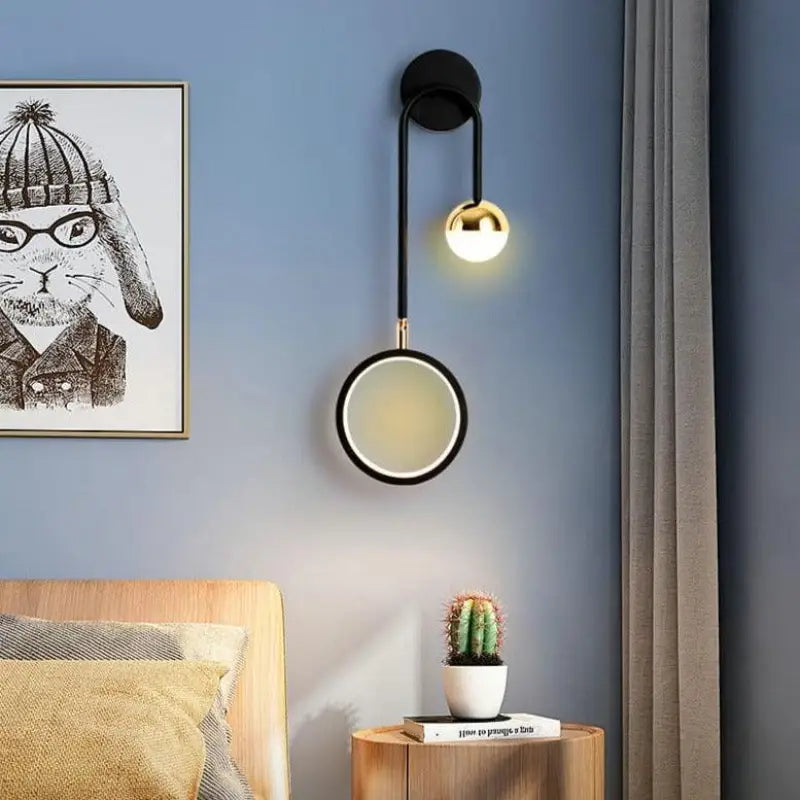 Nolaéa™ – Applique Murale Moderne LED Noire avec Lumière Réglable