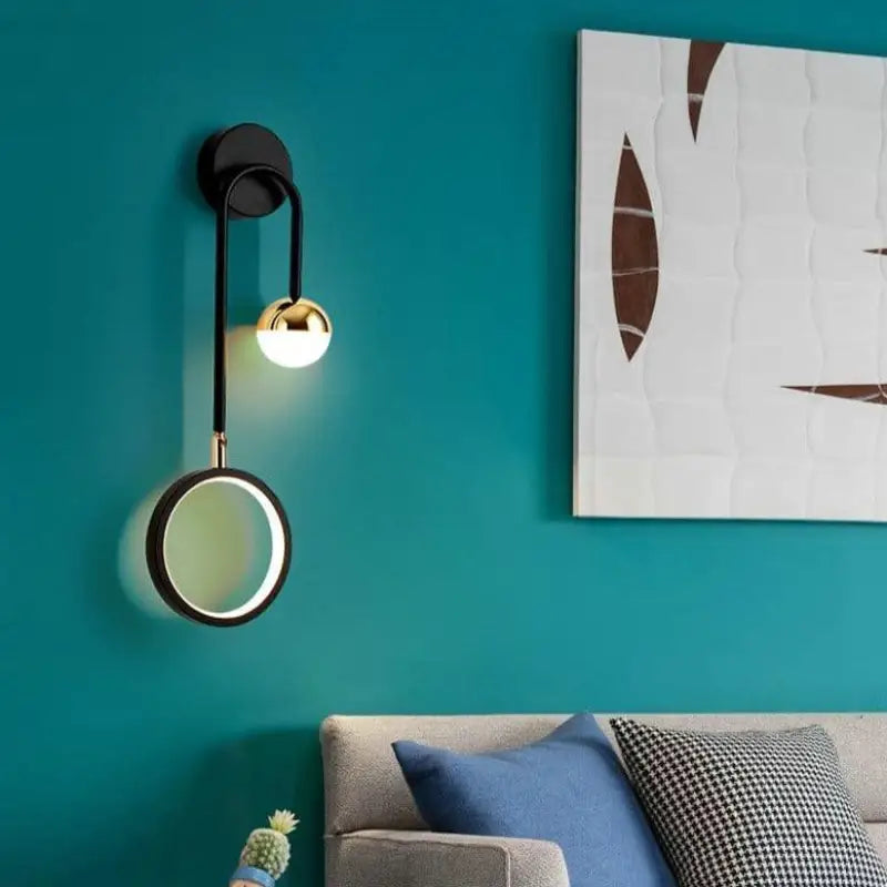 Nolaéa™ – Applique Murale Moderne LED Noire avec Lumière Réglable