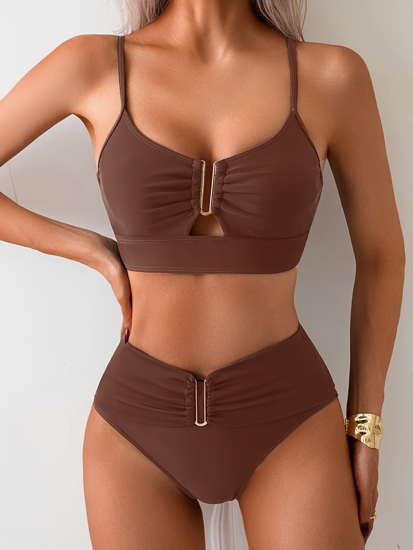 NyvaSun™ – Maillot de Bain Femme 2 Pièces Taille Haute Stretch & Élégant