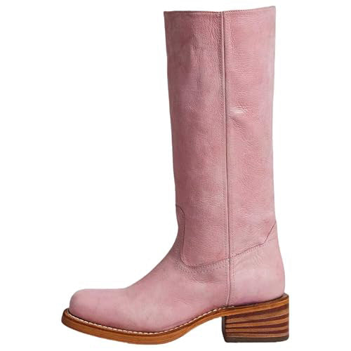 Bottes Femmes Western à Talon Bloc Cuir